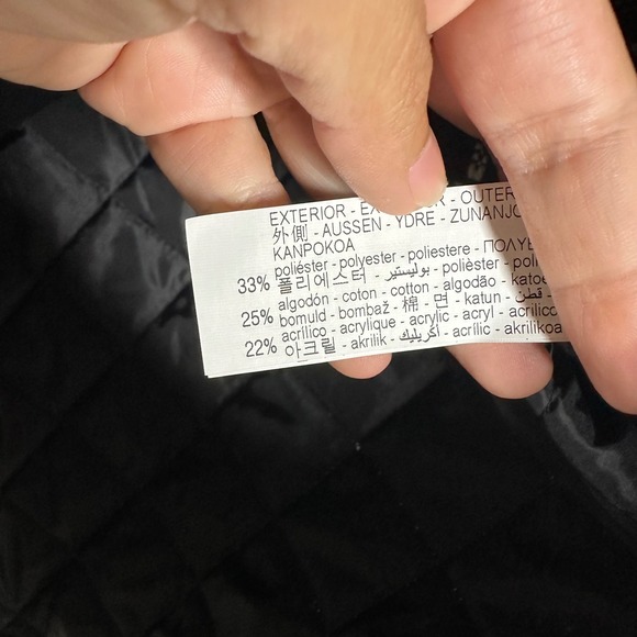 Zara‎ black plaid textured weave boxy jacket size small blogger preppy - Picture 8 of 9